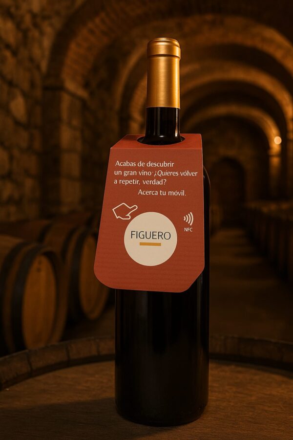 Collarín Para botellas de Vino personalizados NFC